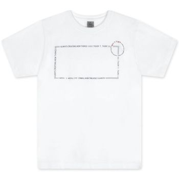 Camiseta Manga Curta Infantil Masculina Tigor T. Tigre 12 / Branco