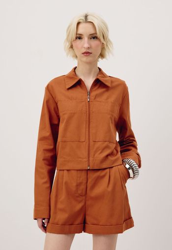 Jaqueta Cropped Bolso Frontal Chapado P / Preto