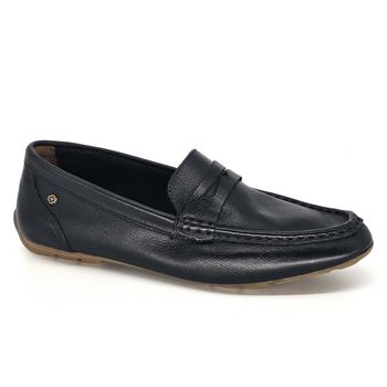Mocassim Lady Couro Preto Lustro - LAD1052 35