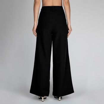 Pantalona Wide Leg Preto M / Preto