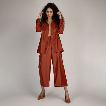 Calça Pantacourt Cintura Alta  Caramelo G / Caramelo