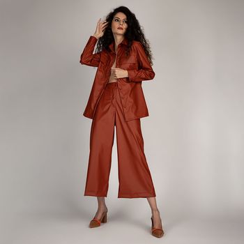Calça Pantacourt Cintura Alta  Caramelo G / Caramelo