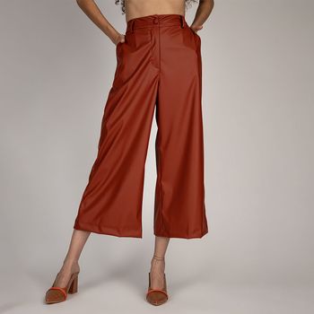 Calça Pantacourt Cintura Alta  Caramelo G / Caramelo