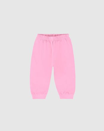 Calça Bebê Unissex Em Algodão Malwee Kids G / Rosa