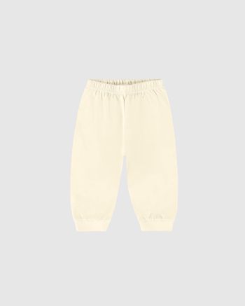 Calça Bebê Unissex Em Algodão Malwee Kids G / Off White