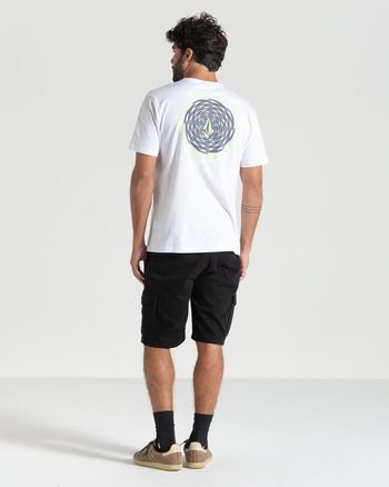 Camiseta Volcom Cylinderz Branca G / Branco