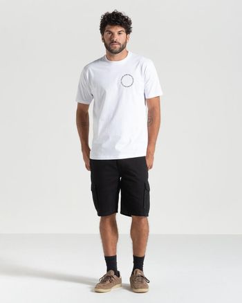 Camiseta Volcom Cylinderz Branca G / Branco
