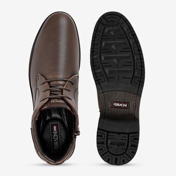 Bota Casual de Couro Bagda Ferracini 9620-665B 39 / MARROM | BROWN