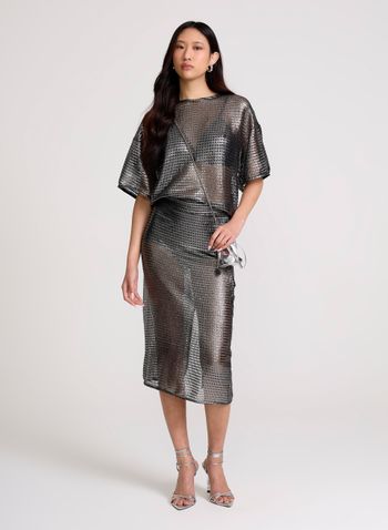 Saia Reta Silver Shine John John Feminina P / Prata