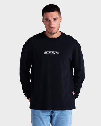 Camiseta Manga Longa Rusty V8 Preto G / Preto
