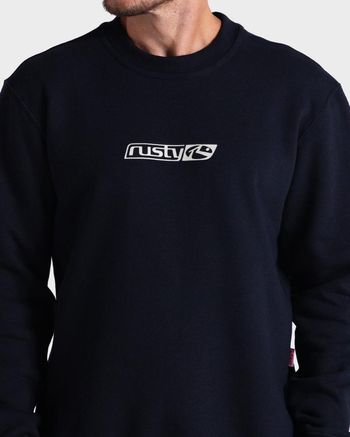Moletom Careca Rusty V8 Preto G / Preto