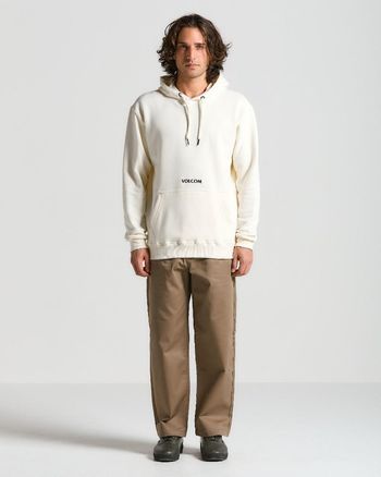 Moletom Volcom Canguru Signature Off White G / Off White