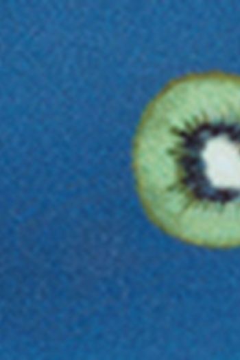 Sunga Slip Com Estampa De Kiwis - Azul P / Azul