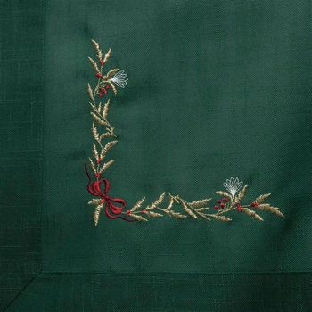 TOALHA DE MESA NATAL BLAZON 8 LUGARES SAZ HOME STYLE 160 x 270 cm / VERDE
