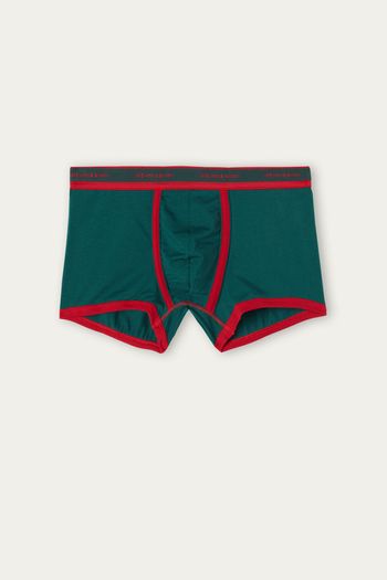 Cueca Boxer Em Algodão Supima Elástico - Colorido G / Colorido
