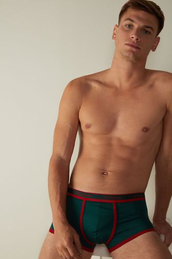 Cueca Boxer Em Algodão Supima Elástico - Colorido G / Colorido
