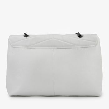 Bolsa De Ombro Branco Blanc Matelassê Couro Express Yourself Único