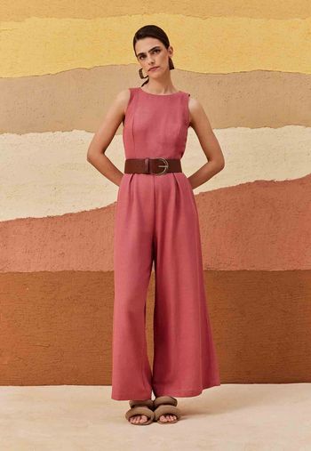 Macacão Recorte Busto G / ROSA CLARO