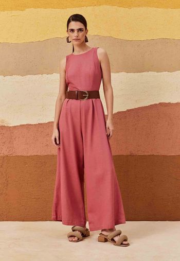 Macacão Recorte Busto G / ROSA CLARO