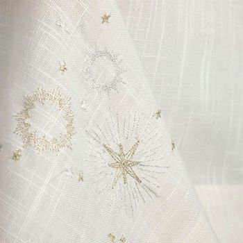 TOALHA DE MESA NATAL BLING 6 LUGARES SAZ HOME STYLE 160 x 270 cm / BRANCO