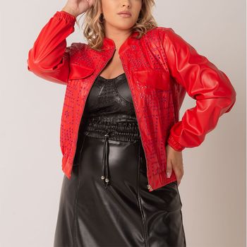 Jaqueta Bomber Couro Poliuretano  Vermelho P / Vermelho