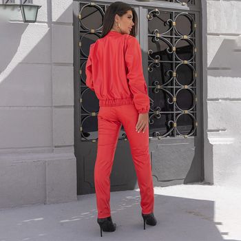 Jaqueta Bomber Couro Poliuretano  Vermelho P / Vermelho