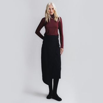 Blusa Feminina Insider Tech T-shirt High Neck Manga Longa P / Carmenere