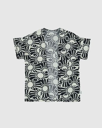 Conjunto Infantil Menina Com Kimono Em Viscose Malwee Kids 10 / Preto