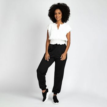 Calça Jogger com Bolso - Preta M / Preta