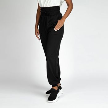 Calça Jogger com Bolso - Preta M / Preta
