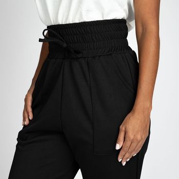 Calça Jogger com Bolso - Preta M / Preta