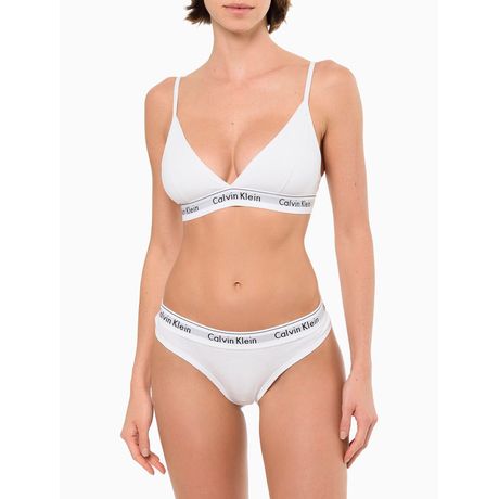 Top Triângulo Modern Cotton Calvin Klein Underwear Sem Manga Branco