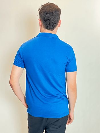 Polo Piquet Masculina Com Botão Polo Wear Royal P / Royal