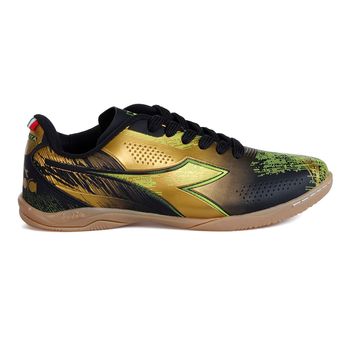 Chuteira Unissex Diadora Agilitá Futsal Preto e Dourado 42 / Preto