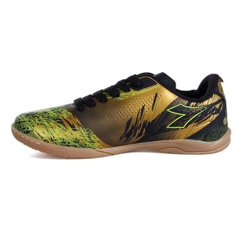 Chuteira Unissex Diadora Agilitá Futsal Preto e Dourado 42 / Preto