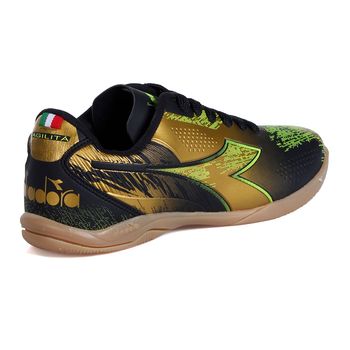 Chuteira Unissex Diadora Agilitá Futsal Preto e Dourado 42 / Preto