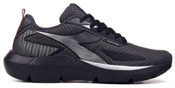 Tênis Corrida Masculino Diadora Province Chumbo e Prata 42 / Preto