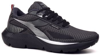 Tênis Corrida Masculino Diadora Province Chumbo e Prata 42 / Preto