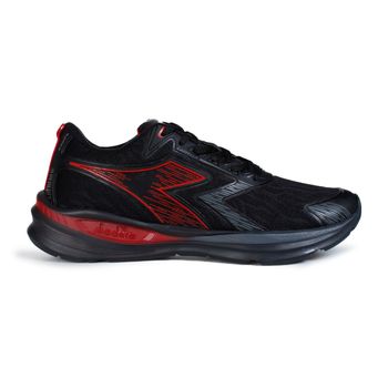Tênis Corrida Masculino Diadora Cappella Preto e Vermelho 39 / Preto