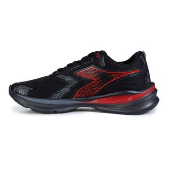 Tênis Corrida Masculino Diadora Cappella Preto e Vermelho 39 / Preto