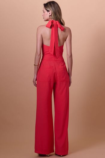 Macacão Longo Feminino Gola Alta Smk Vermelho PP / Vermelho