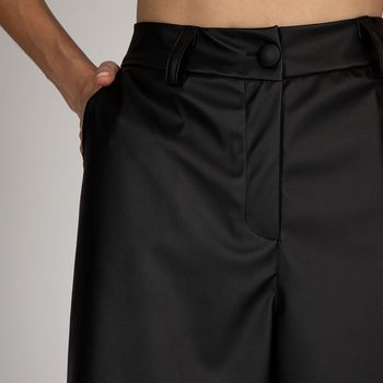 Calça Pantacourt Cintura Alta Preto P / Preto