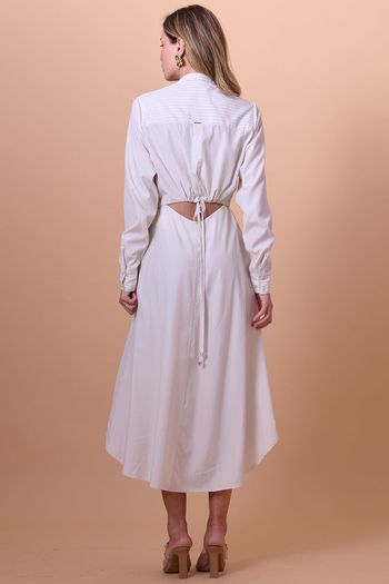 Chemise Manga 3/4 Tricoline Smk Bege Medio PP / Bege Medio