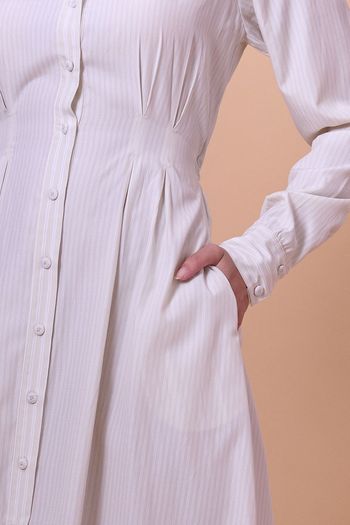 Chemise Manga 3/4 Tricoline Smk Bege Medio PP / Bege Medio