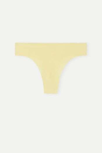 Calcinha Brasileira Em Microfibra Ultralight Sem Costuras - Amarelo P / Amarelo