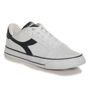 Tenis Casual Unissex Diadora Modena Branco e Preto 37 / Branco