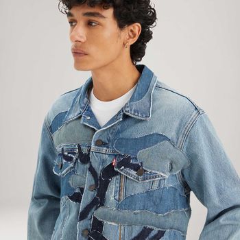 Jaqueta Levi's New Relaxed Fit Trucker Lavagem Média G