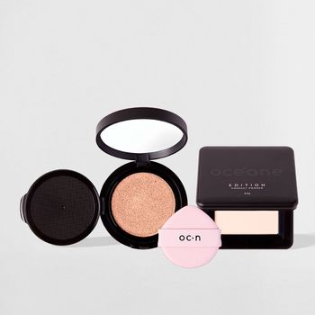 Kit Base Líquida Cushion 05 + Pó Compacto Porcelain Océane Edition (2 Produtos) Não