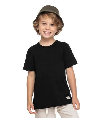 Camiseta Infantil Masculina  Meia Malha Trick Nick Preto 2 / Preto