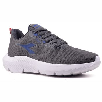 Tênis Corrida Unissex Diadora Colonna Chumbo e Azul 43 / Cinza